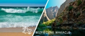 Na zdjęciu plaże i napis bezpieczne wakacje/fot. gov.pl