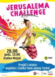 Plakat promujący wydarzenie Jerusalema challenge
