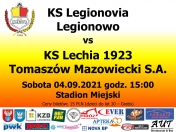 plakat z zaproszeniem na Mecz: Legionovia Legionowo - Lechia Tomaszów Mazowiecki