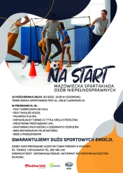 Plakat promocyjny - Na Start - Mazowiecka Spartakiada Osób Niepełnosprawnych