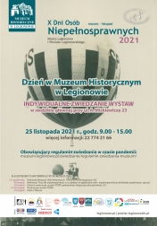 Plakat promujący Dzień w Muzeum Historycznym w Legionowie