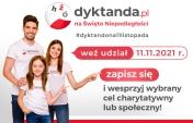 Grafika promująca Konkurs Dyktando na Święto Niepodległości