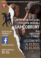 Plakat promujący kurs samoobrony