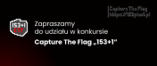 Grafika z napisem: Zapraszamy do udziału w konkursie Capture The Flag '153+1'