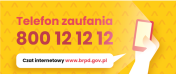 Grafika z napisem: Telefon zaufania 800 12 12 12