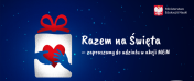 Paczka i napis Razem na święta