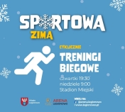 Grafika promująca treningi biegowe