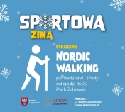 Grafika promująca nordic walking w Parku Zdrowia