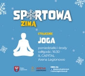 Grafika promująca zajęcia z jogi