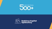 Logotypy: 500+; Rodzinny Kapitał Opiekuńczy