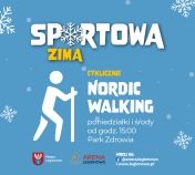 Grafika promująca nordic walking w Parku Zdrowia