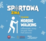 Grafika promująca nordic walking w Parku Zdrowia