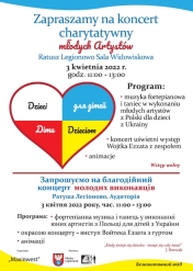 Plakat koncertu charytatywnego 'Dzieci dzieciom'