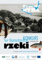 Plakat konkursu fotograficznego - W lustrze rzeki