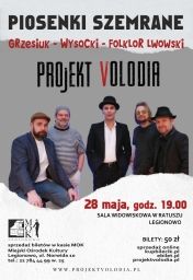 Plakat promujący koncert zespołu Projekt Volodia