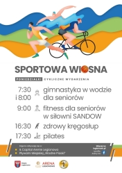 Grafika informująca o zajęciach w ramach Sportowej Wiosny