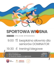 Grafika informująca o zajęciach w ramach Sportowej Wiosny
