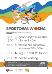 Grafika informująca o zajęciach w ramach Sportowej Wiosny