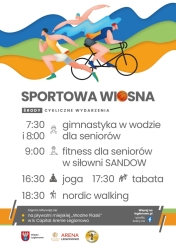 Grafika informująca o zajęciach w ramach Sportowej Wiosny
