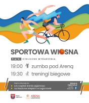 Grafika informująca o zajęciach w ramach Sportowej Wiosny