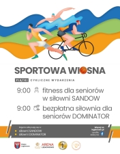 Grafika informująca o zajęciach w ramach Sportowej Wiosny