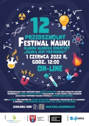 Plakat promujący 12. Przedszkolny Festiwal Nauki