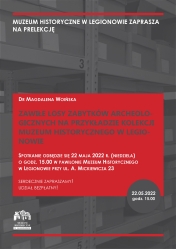 Plakat promujący prelekcję w muzeum