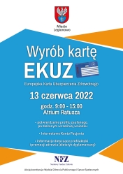 Plakat promujący wyrobienie karty EKUZ