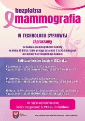 Plakat promujący mammografie