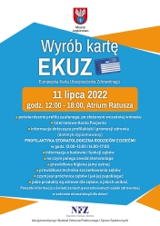Plakat promujący wyrobienie karty EKUZ