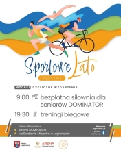 Grafika informująca o zajęciach w ramach Sportowego Lata