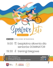 Grafika informująca o zajęciach w ramach Sportowego Lata