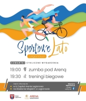 Grafika informująca o zajęciach w ramach Sportowego Lata