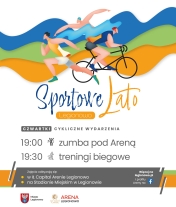 Grafika informująca o zajęciach w ramach Sportowego Lata