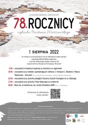 Plakat promujący 78. rocznicę wybuchu Powstania Warszawskiego - 1 sierpnia 2022 r.