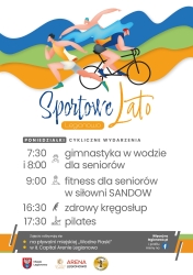 Grafika informująca o zajęciach w ramach Sportowego Lata