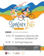 Grafika informująca o zajęciach w ramach Sportowego Lata