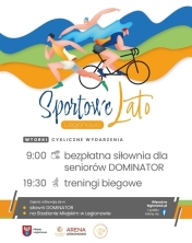 Grafika informująca o zajęciach w ramach Sportowego Lata