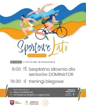 Grafika informująca o zajęciach w ramach Sportowego Lata