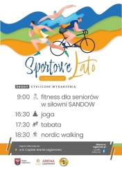 Grafika informująca o zajęciach w ramach Sportowego Lata