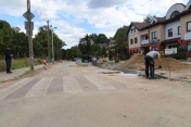 Prace budowlane przy remoncie drogi