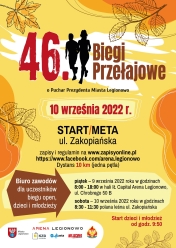 Plakat promujący 46. Biegi Przełajowe w Legionowie