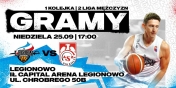 Grafika promująca mecz inauguracyjny koszykówki