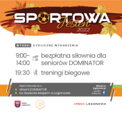Grafika informująca o zajęciach w ramach Sportowej Jesieni