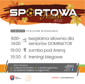 Grafika informująca o zajęciach w ramach Sportowej Jesieni
