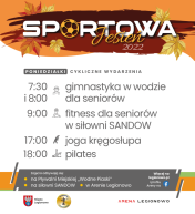 Grafika informująca o zajęciach w ramach Sportowej Jesieni