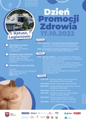 Plakat promujący Dzień Promocji Zdrowia w Legionowie