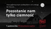 Grafika promująca zaproszenie na protest
