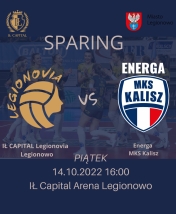 Grafika promująca sparing w siatkówkę