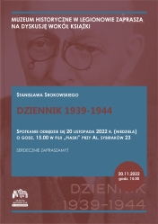 Plakat promujący dyskusję wokół książki pt. 'Dziennik 1939-1944'